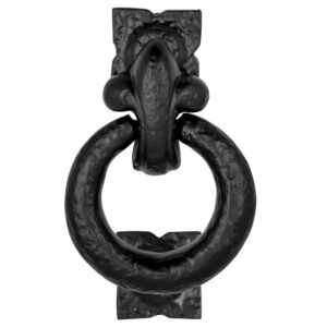 Roline Κ387 Ρόπτρο Εξώπορτας από Μέταλλο Μαύρο 93x148mm